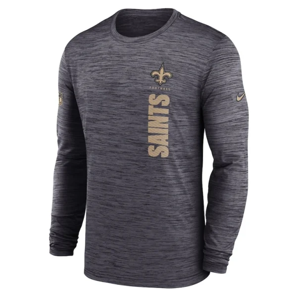 New orleans saints nike 2024 sideline velocity performance long sleeve t shirt Black M