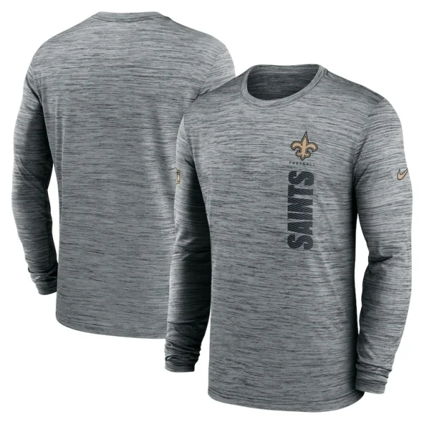 New orleans saints nike 2024 sideline velocity performance long sleeve t shirt Gray