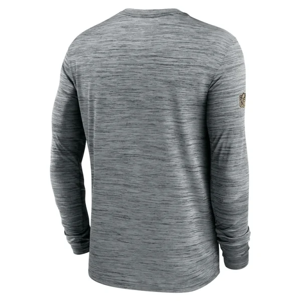 New orleans saints nike 2024 sideline velocity performance long sleeve t shirt Gray L