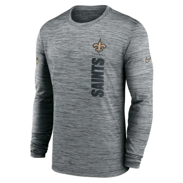 New orleans saints nike 2024 sideline velocity performance long sleeve t shirt Gray M
