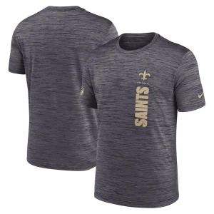 New orleans saints nike 2024 sideline velocity performance t shirt Black