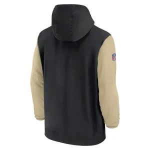 New orleans saints nike 202425 sideline pre game player 12 zip hoodie jacket Blackgold L