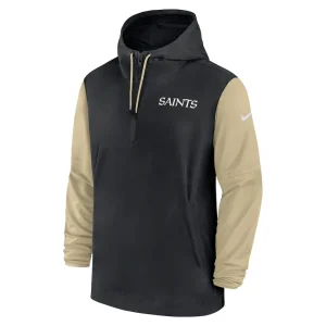 New orleans saints nike 202425 sideline pre game player 12 zip hoodie jacket Blackgold M