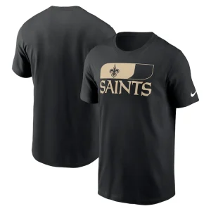 New orleans saints nike air essential t shirt Black