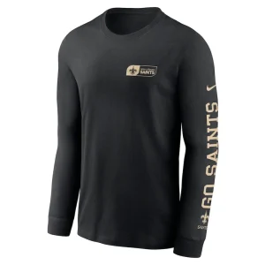 New orleans saints nike all out long sleeve t shirt Black M