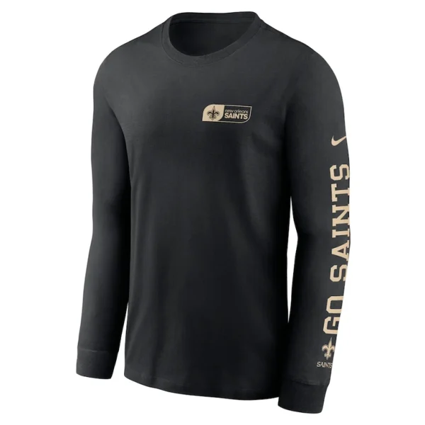 New orleans saints nike all out long sleeve t shirt Black M