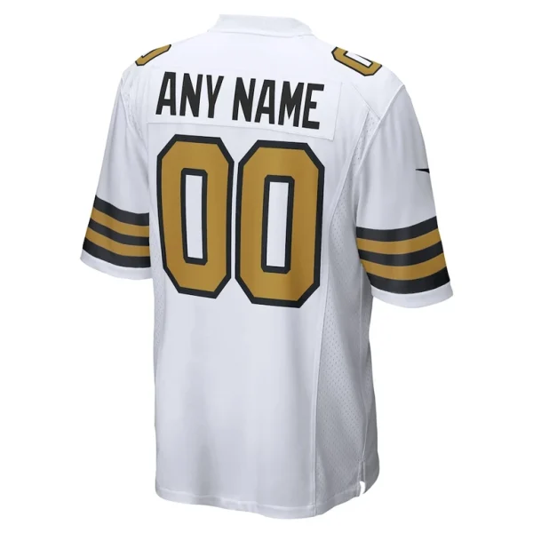 New orleans saints nike alternate custom game jersey White L