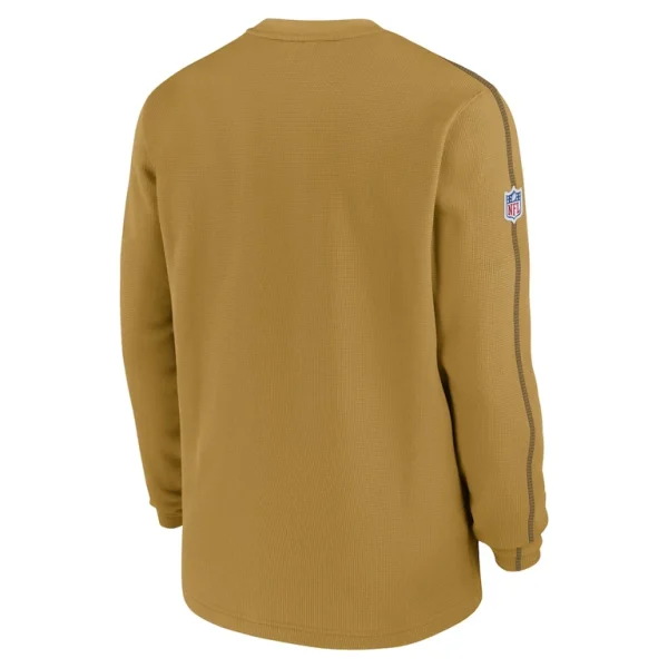 New orleans saints nike alternate logo coach long sleeve top Gold L