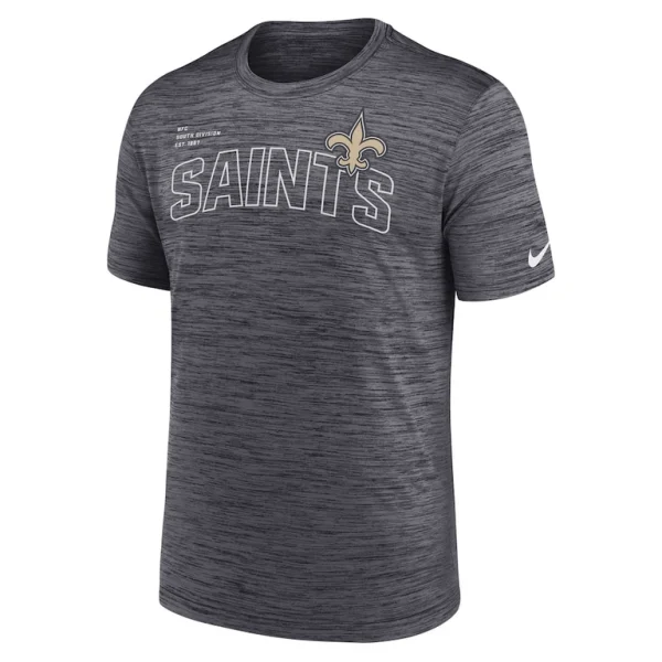 New orleans saints nike big tall velocity performance t shirt Black 2XT