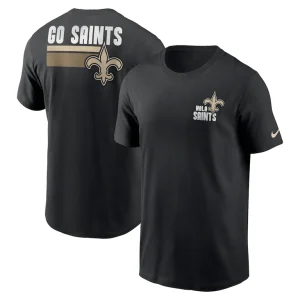 New orleans saints nike blitz essential t shirt Black