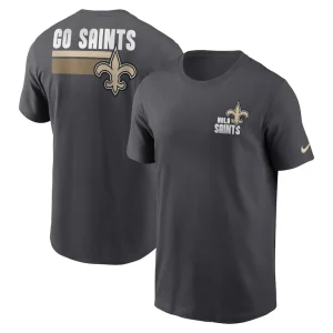 New orleans saints nike blitz essential t shirt anthracite Multi