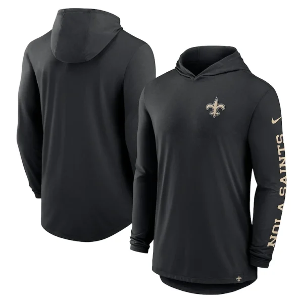 New orleans saints nike blitz performance t shirt hoodie Black