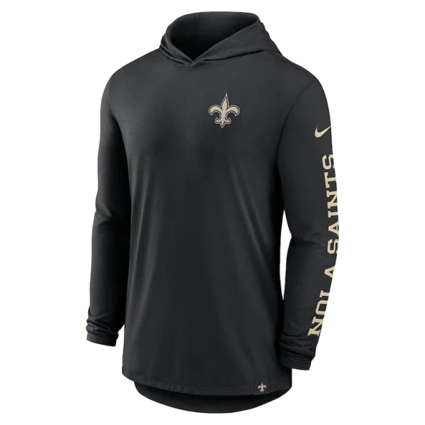 New orleans saints nike blitz performance t shirt hoodie Black M