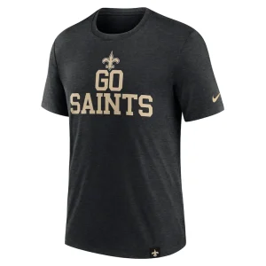 New orleans saints nike blitz tri blend t shirt Heather black M
