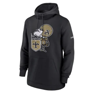 New orleans saints nike classic pullover hoodie Black M
