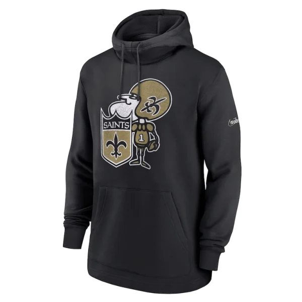 New orleans saints nike classic pullover hoodie Black M