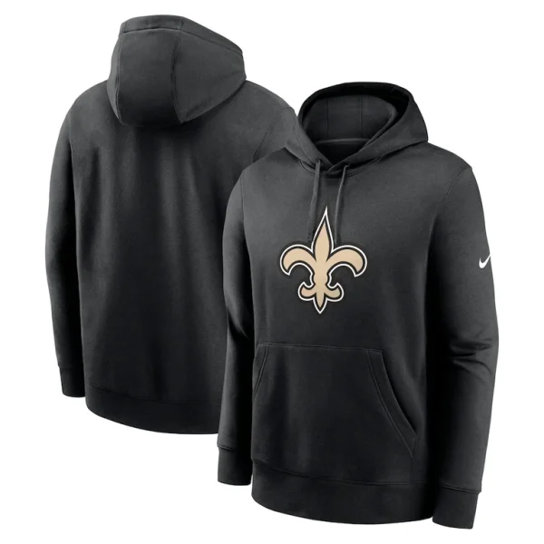 New orleans saints nike club logo pullover hoodie Black