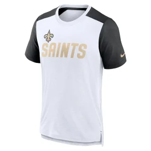New orleans saints nike color block team name t shirt Whiteheathered black M