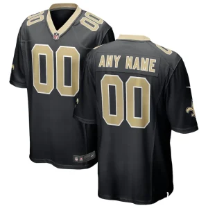 New orleans saints nike custom game jersey Black