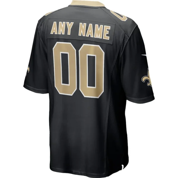 New orleans saints nike custom game jersey Black L