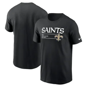 New orleans saints nike division essential t shirt Black