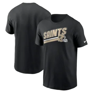 New orleans saints nike essential blitz lockup t shirt Black
