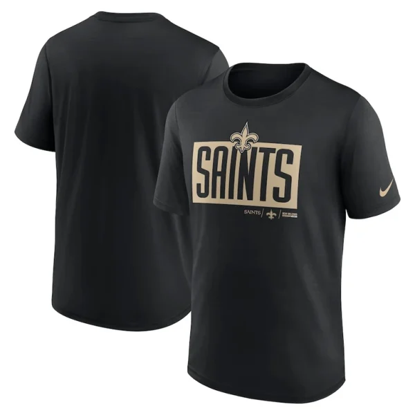 New orleans saints nike exceed performance t shirt Black