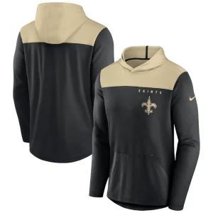 New orleans saints nike fan gear pullover hoodie Black
