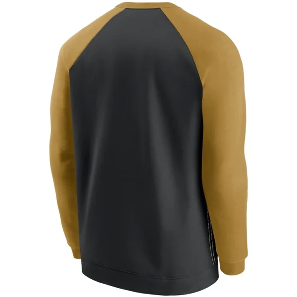 New orleans saints nike historic raglan performance pullover sweater Blackgold L