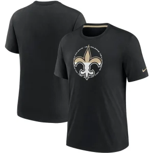 New orleans saints nike historic tri blend t shirt Black