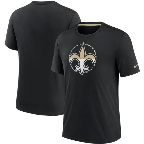New orleans saints nike historic tri blend t shirt Black
