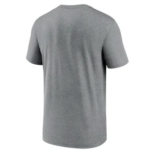 New orleans saints nike horizontal lockup legend performance t shirt Heathered charcoal L