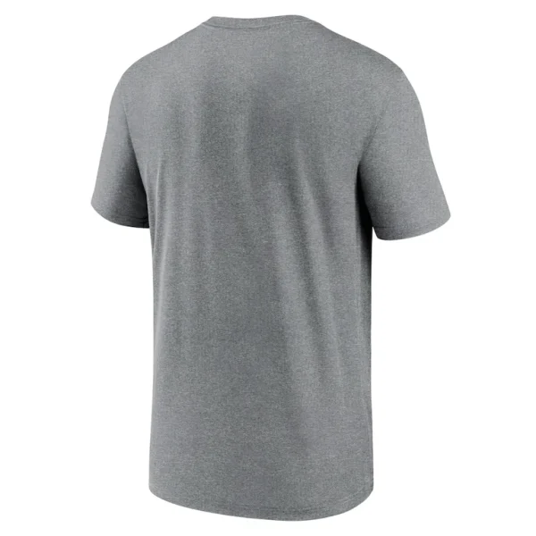 New orleans saints nike horizontal lockup legend performance t shirt Heathered charcoal L