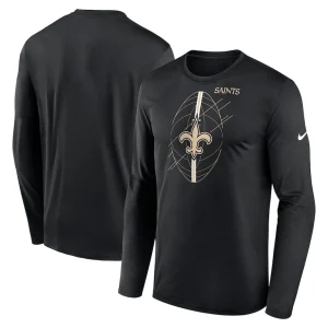 New orleans saints nike legend icon long sleeve t shirt Black