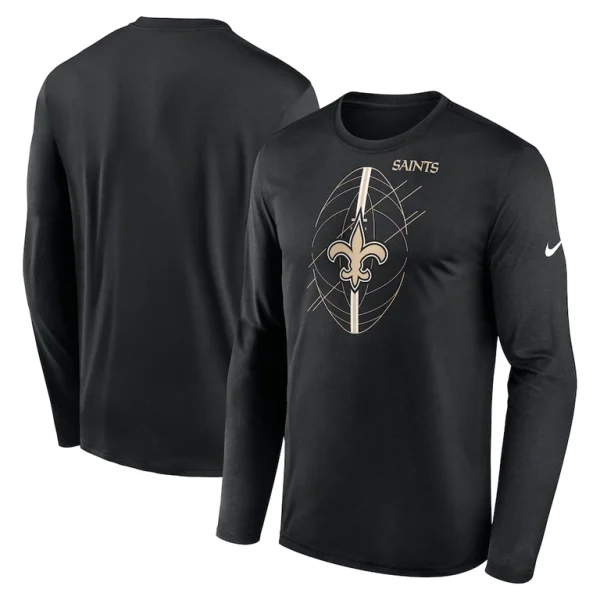 New orleans saints nike legend icon long sleeve t shirt Black