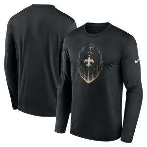 New orleans saints nike legend icon long sleeve t shirt Black
