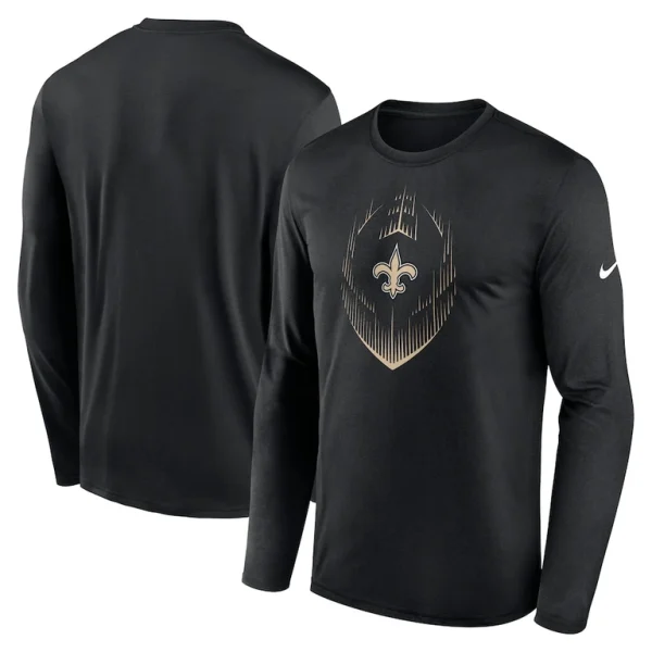 New orleans saints nike legend icon long sleeve t shirt Black