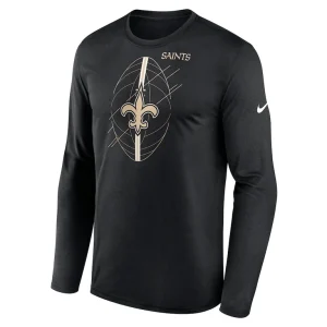 New orleans saints nike legend icon long sleeve t shirt Black M