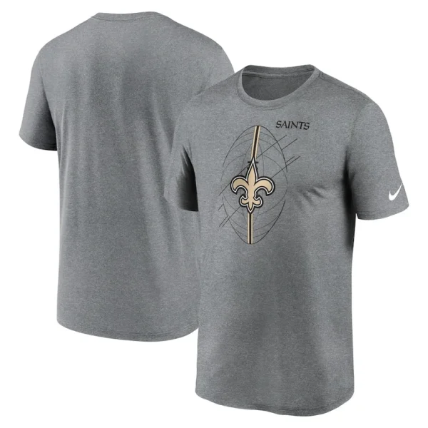 New orleans saints nike legend icon performance t shirt Heather charcoal