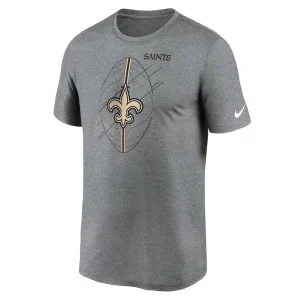 New orleans saints nike legend icon performance t shirt Heather charcoal M