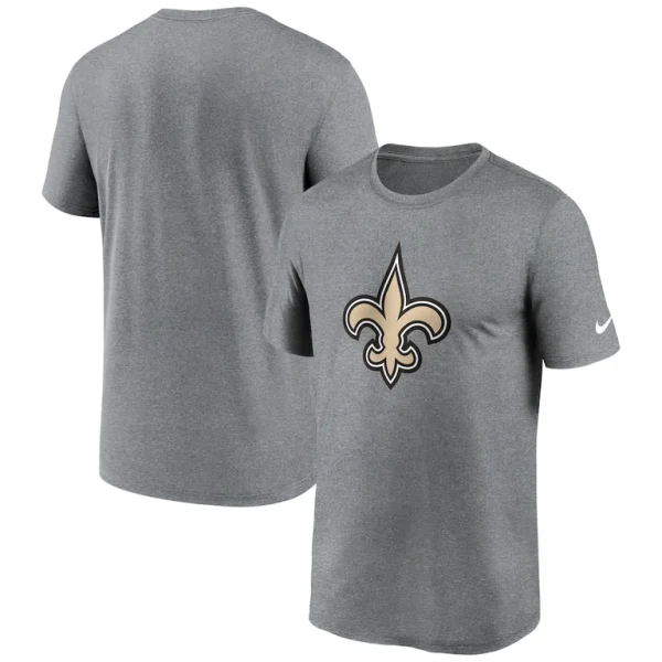 New orleans saints nike legend logo performance t shirt Heather charcoal