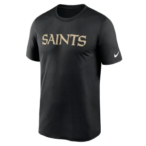 New orleans saints nike legend wordmark performance t shirt Black M