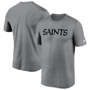 New orleans saints nike legend wordmark t shirt Heather gray