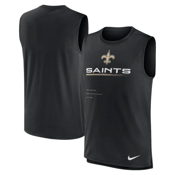 New orleans saints nike muscle trainer tank top Black