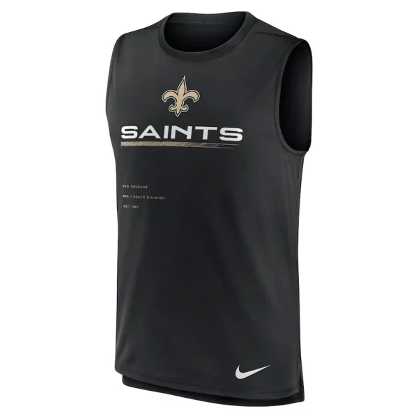 New orleans saints nike muscle trainer tank top Black M