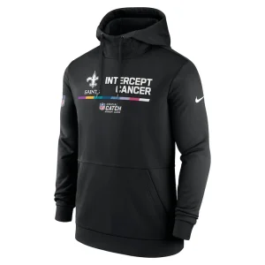 New orleans saints nike nfl crucial catch therma performance pullover hoodie Black M