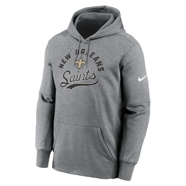 New orleans saints nike performance fleece pullover hoodie Heather gray M