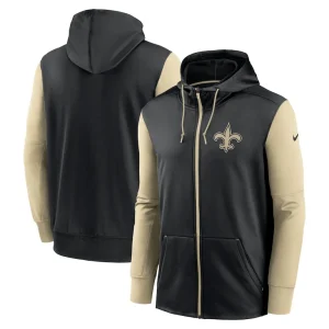New orleans saints nike performance full zip hoodie Black