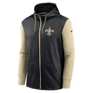 New orleans saints nike performance full zip hoodie Black M