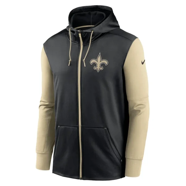 New orleans saints nike performance full zip hoodie Black M